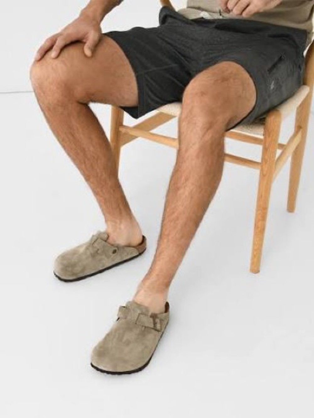 Birkenstock Boston Clog with Adjustable Buckle — Taupe 40